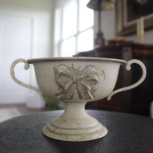 Ivory Metal distressed finished decorative bowl